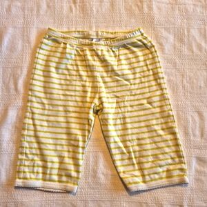 Mini Boden girls size 10 years white with lt green stripes, dull white, guc